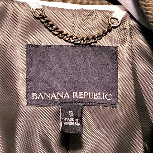 Banana Republic Olive Green Military Peacoat Wool Jacket | Women’s Small | NWOT - Picture 7 of 15